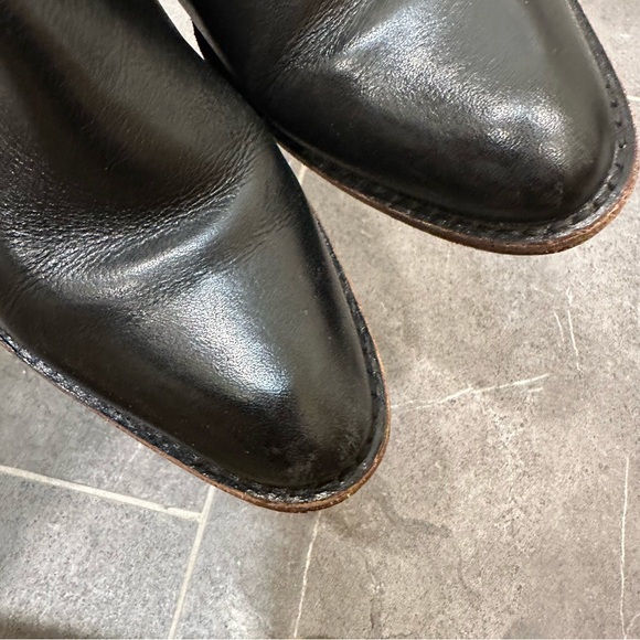 Spirit By Lucchese Brandy black leather snakeskin vintage western boot ankle - Picture 7 of 10